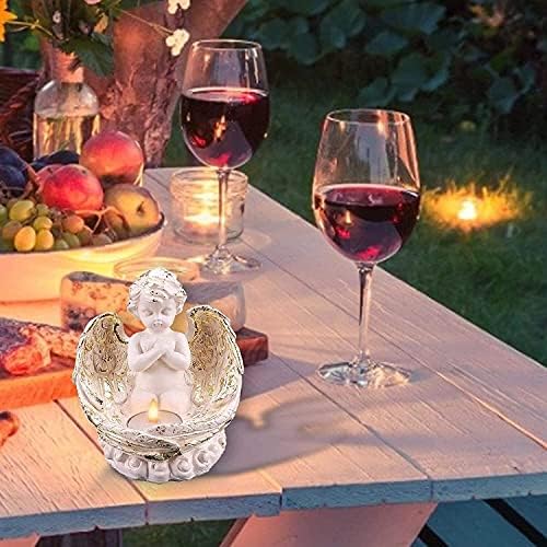 HongLianRiven Resin Angel Garden Statue for Home Decor