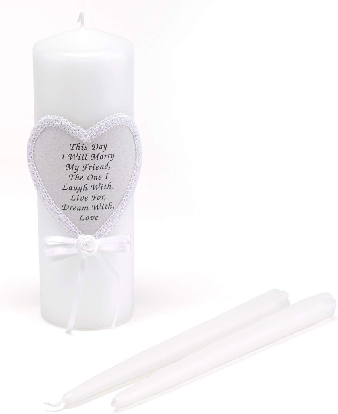 Wedding Unity Candles Set of 3 This Day I Will Marry My Friend