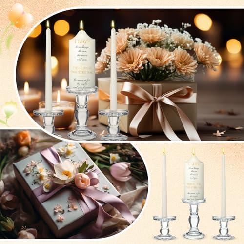 MTLEE 3 Unity Candles with Holder for Wedding Ceremony 1