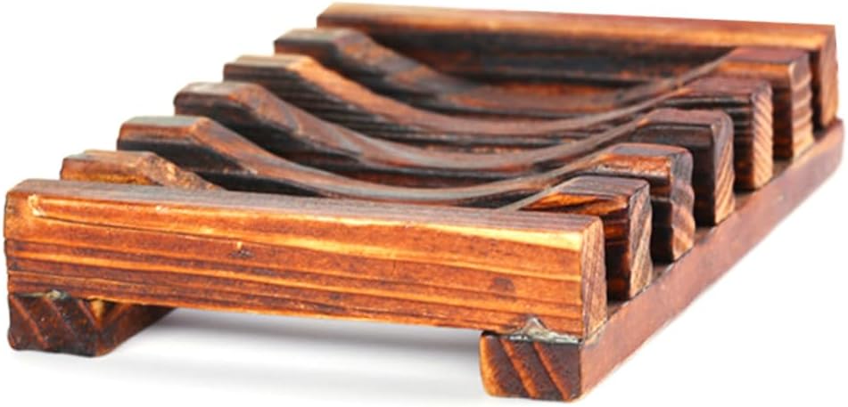 ABOOFAN 4PC Wood Soap Holder with Drainage