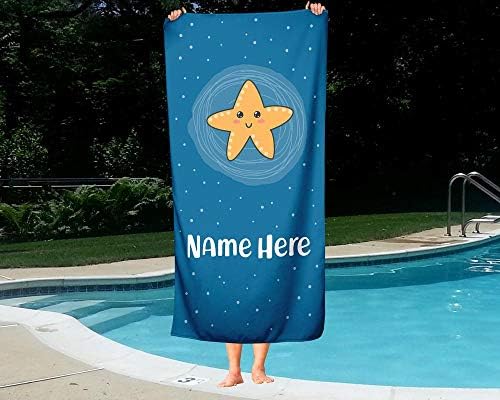 Extra Large Personalized Starfish Towel for Kids and Adults