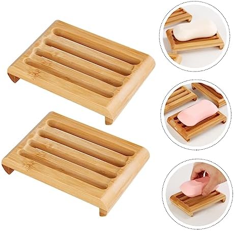 2pcs LIFKICH Soap Dish with Drain for Bathroom