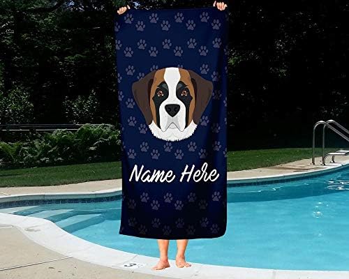 Extra Large Personalized Pet Bernard Towel for Kids and Adults