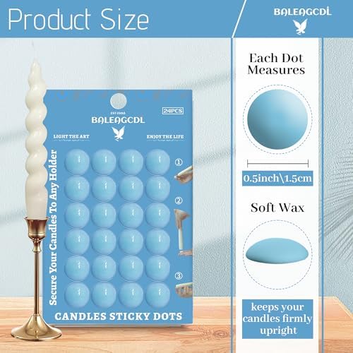 Candle Sticky Dots - Blue Wax Adhesive Dots for Taper Candles