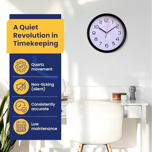 Modern Silent Wall Clock with Large Numbers