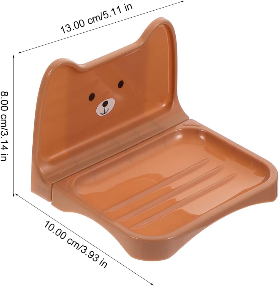 4pcs Wall-Mounted Soap Holder Bathroom Organizer