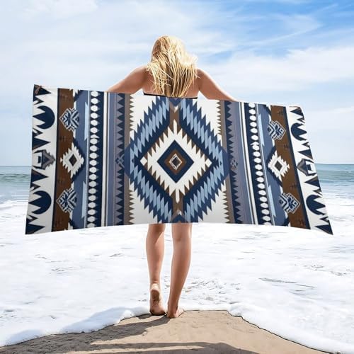 4SEE Comfortable Beach Towel with Tribal Pattern