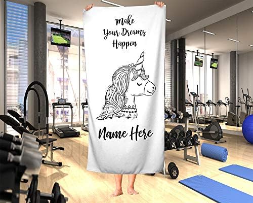 Personalized Unicorn Dreams Extra Large Towel for Kids