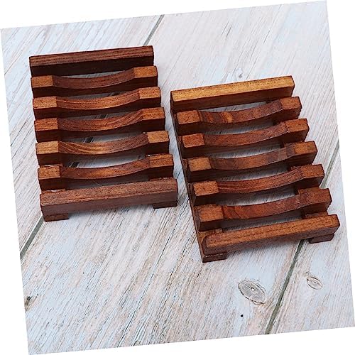 Beatifufu Classic Wooden Soap Dish Set 2 Pieces