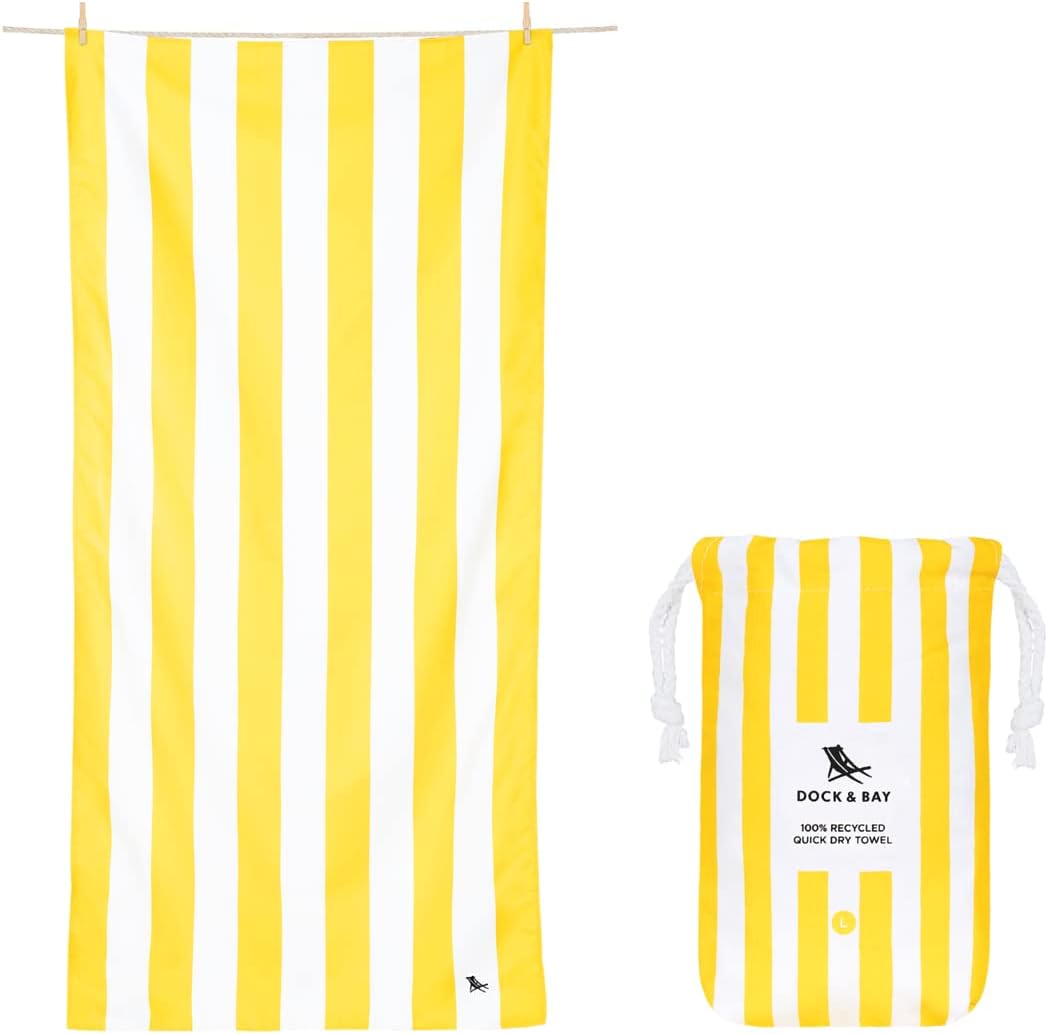 Dock Bay Custom Beach Towel - Boracay Yellow Quick Dry Sand Free