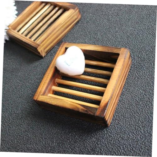 Unomor Wooden Soap Dish Hollow Design Sturdy Odorless