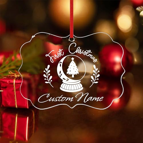 Personalized First Christmas Ornament for Baby Boy Girl 2024
