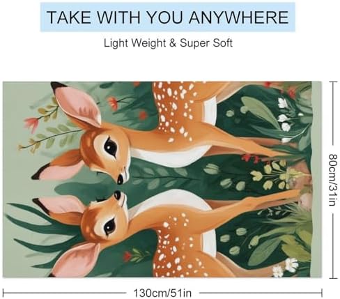 4SEE Oversize Soft Whitetail Deer Beach Towel