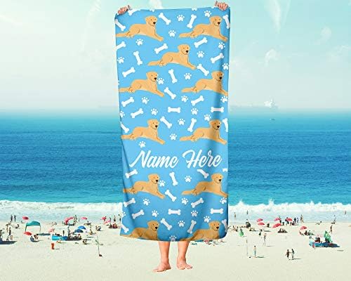 Personalized Pet Golden Retrievers Towel for Kids 1
