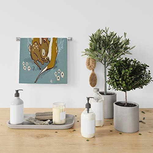 Hapuxt Cute Deer Hand Bath Towel 30x15inch 1