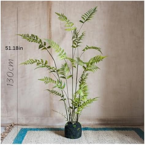 Rutavm 130cm Artificial Fern Tree with Realistic Green Leaves