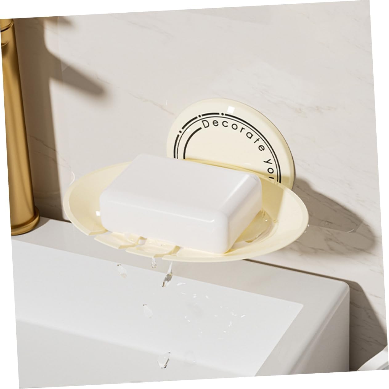 LIFKOME Wall Mount Soap Dish for Small Bathrooms