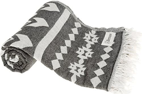 Bersuse Turkish Towel Set of 6 37x70 Inches Black