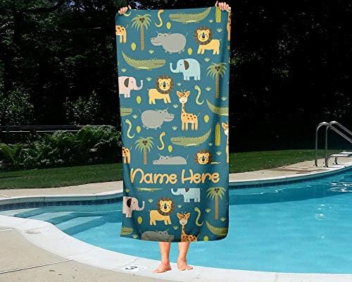 Personalized Safari Towel for Kids and Adults