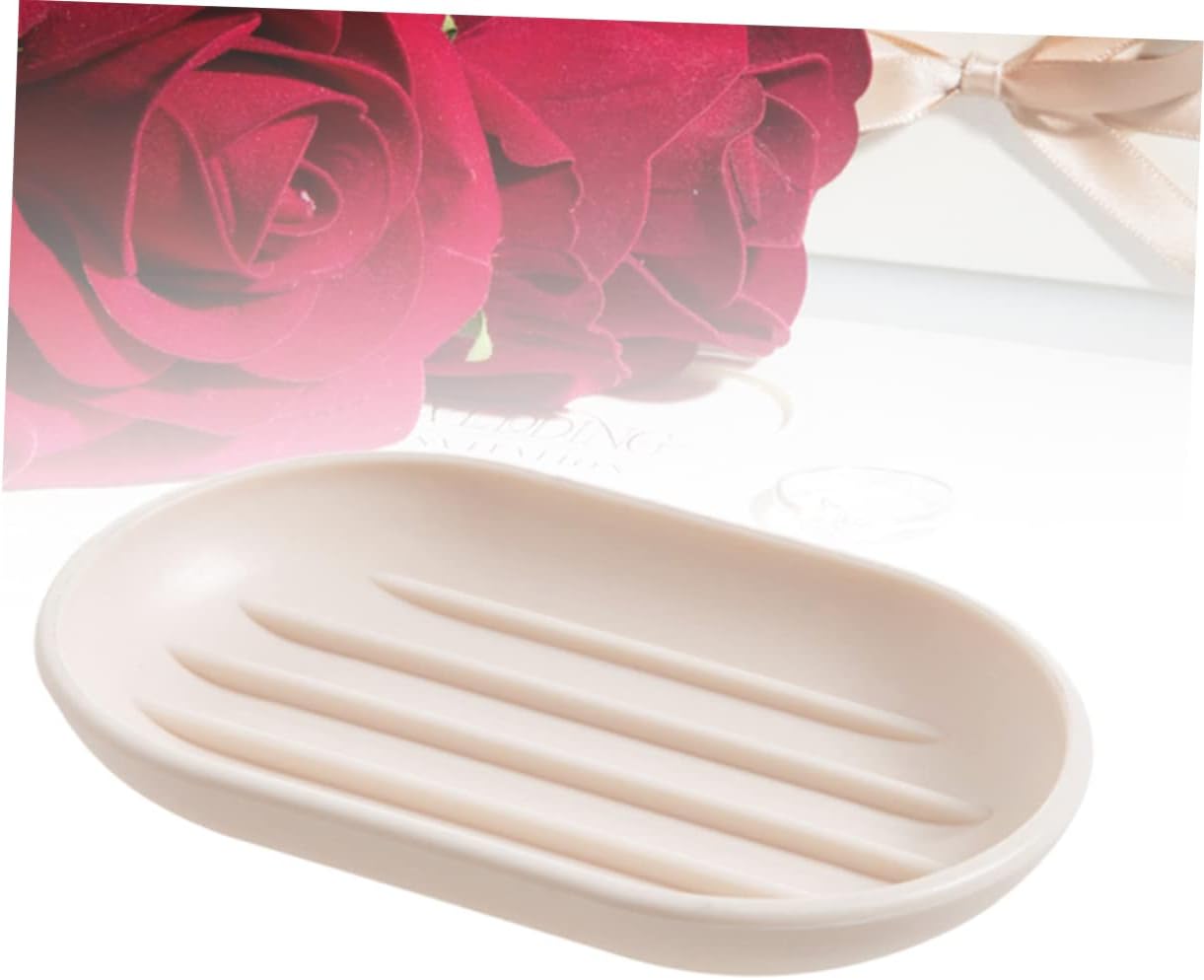 Oval PP Soap Dish for Bathroom Countertop