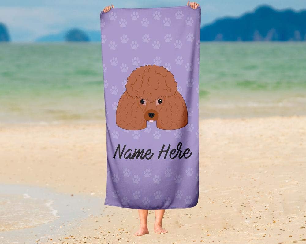 Personalized Pet Poodle Towel for Kids and Adults