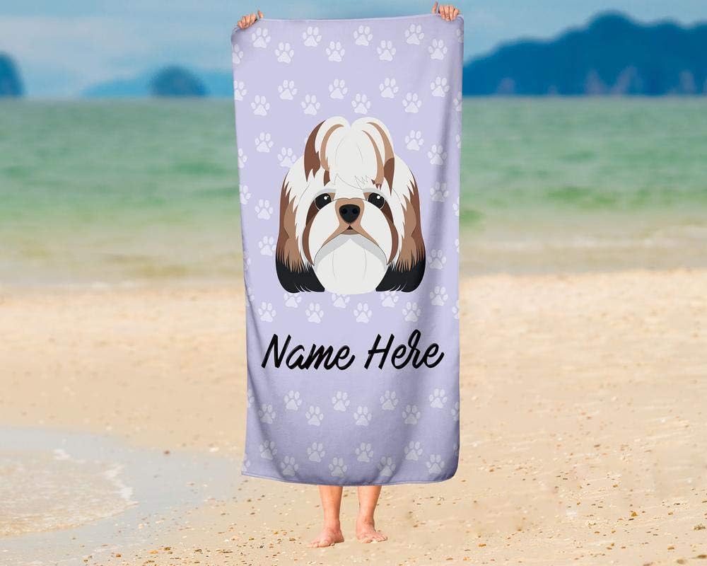 Personalized Corner Extra Large Pet Shihtzu Towel for Kids
