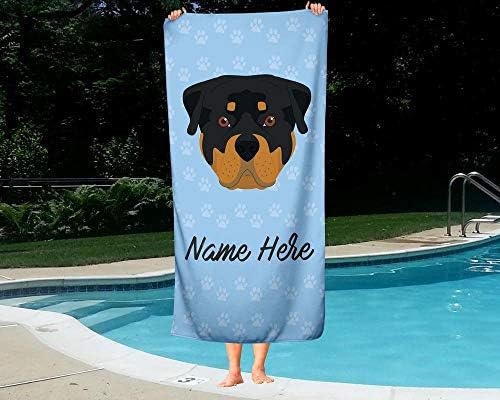Personalized Corner Extra Large Pet Rottweiler Towel for Kids