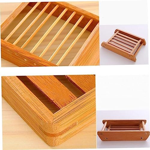 Retro Boat Shaped Wooden Soap Dish for Bathroom Kitchen
