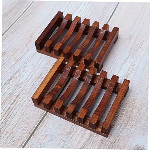 Beatifufu Classic Wooden Soap Dish Set 2 Pieces