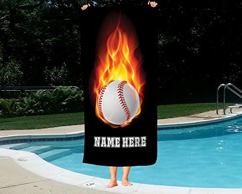 Personalized Baseball Beach Towels for Kids