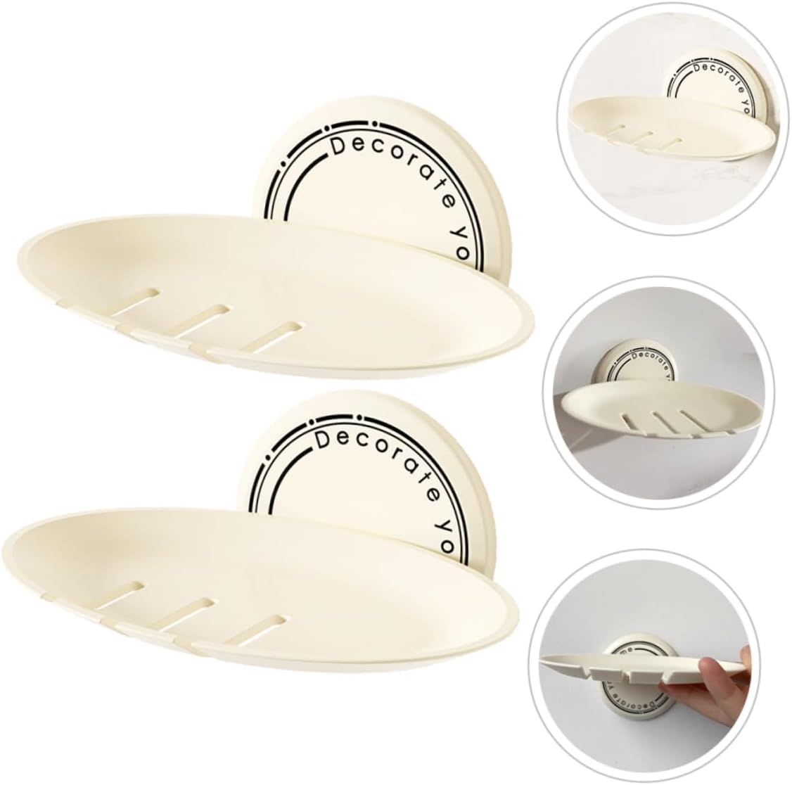 LIFKOME Wall Mount Soap Dish for Small Bathrooms