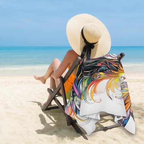 Flower Fairy Magnetic Beach Towel with Quick-Dry Microfiber