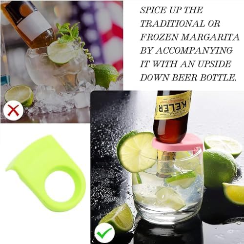 4Pcs Green ABS Wine Glass Clips for Bottles and Beer 1