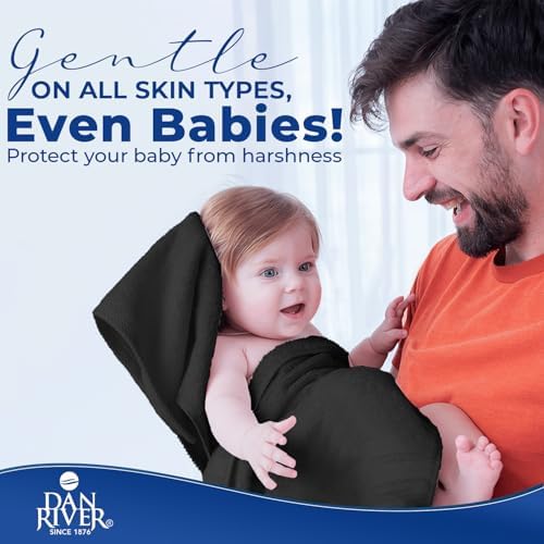 DAN RIVER 100 Cotton 8-Piece Bath Towel Set in Black
