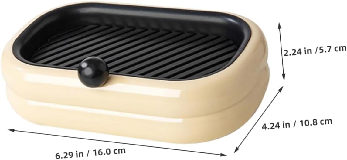 Amosfun Dual Drain Soap Dish Holder for Wall