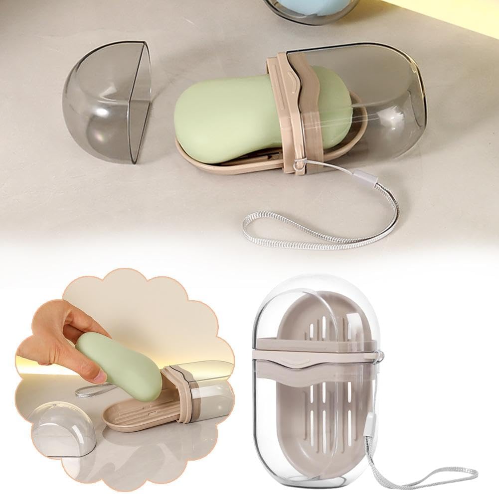 Travel Soap Case with Leakproof Lid and Drainage