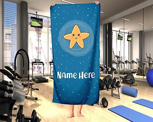 Extra Large Personalized Starfish Towel for Kids and Adults