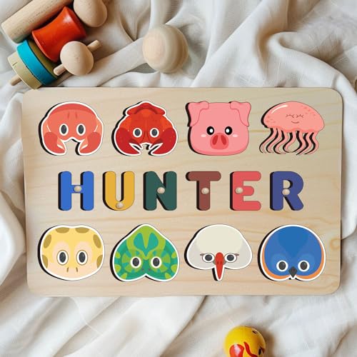 Personalized Wooden Name Puzzle for Toddlers 1-3