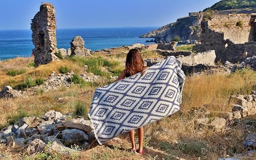 Bersuse Dark Blue Beach Towel Set of 3