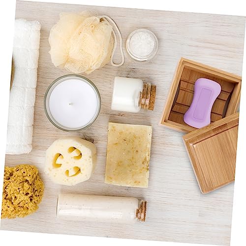 Alipis Wood Soap Dish with Drainage and Lid