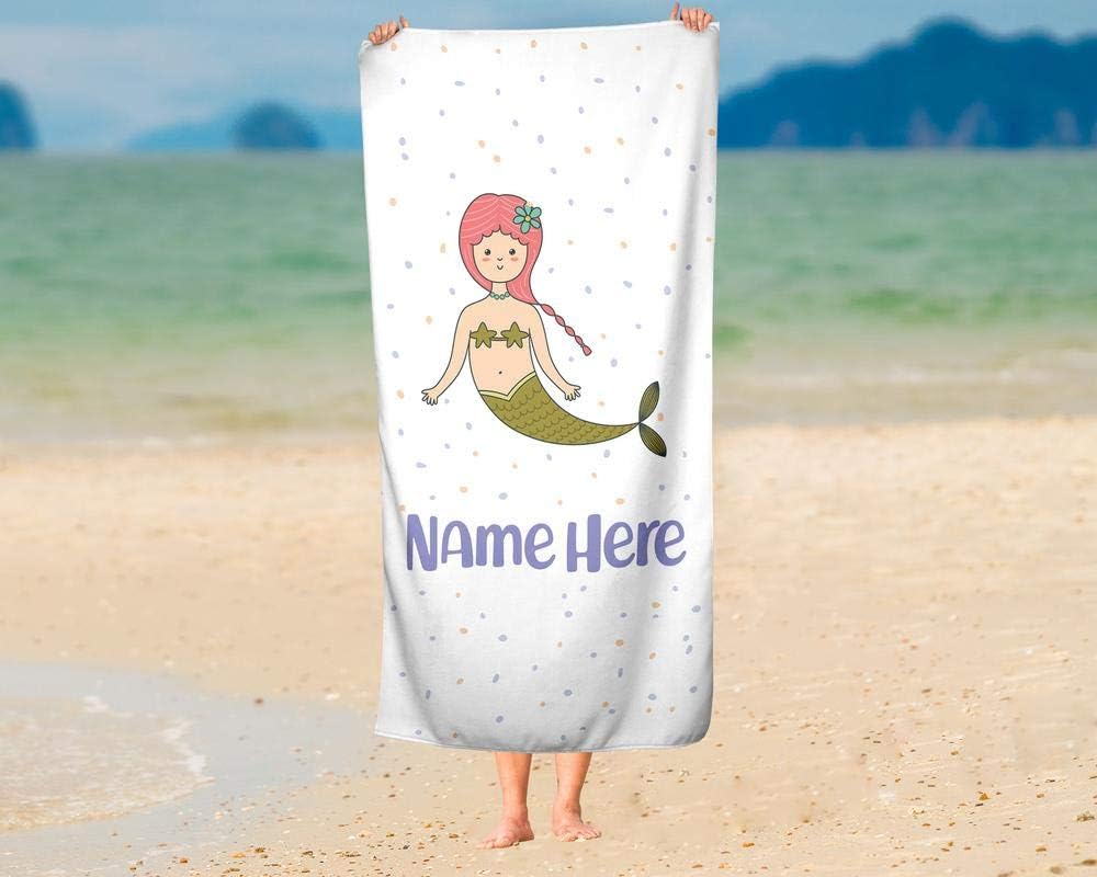 Extra Large Mermaid Towel for Kids - Customizable