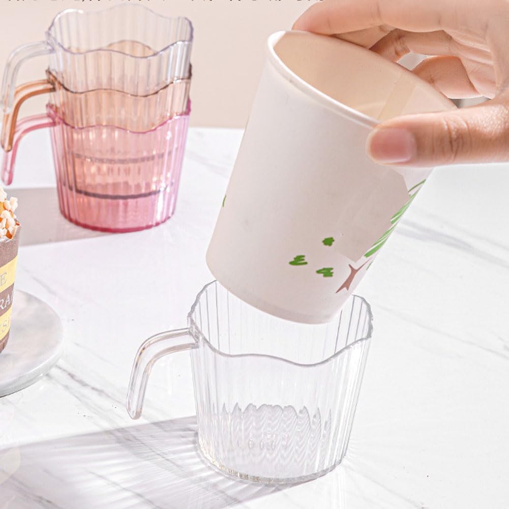 Luzen 4Pcs Plastic Cup Holder with Heat Insulation and Grip Handle