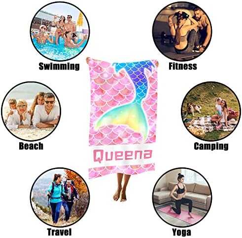 DIYKST Personalized Beach Towel for Kids