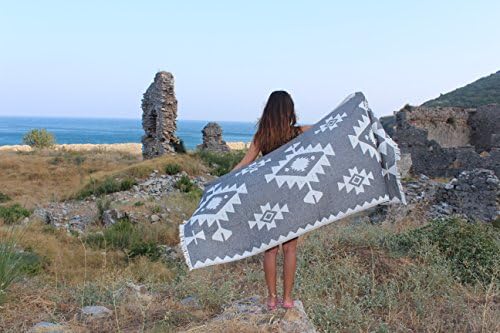 Bersuse Turkish Towel Set of 3 - 37x70 Inches Black