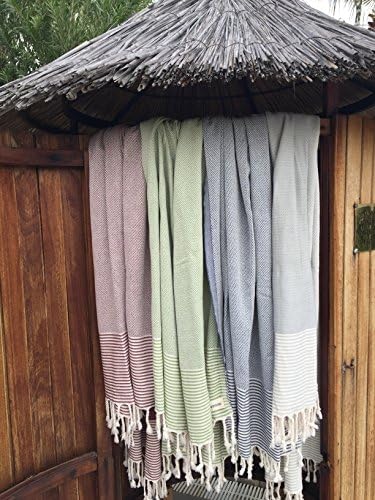 Bersuse 100 Cotton Biarritz Towel Set of 3 - Olive Green