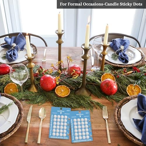FLAMMUL Candle Glue Dots Set of 96 for Taper Candles