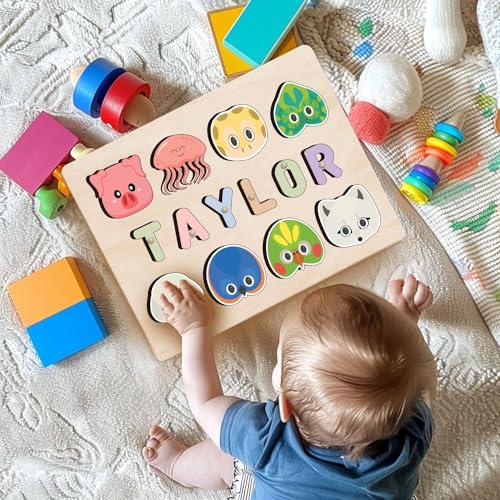 Personalized Wooden Name Puzzle For Toddlers 1-3 1