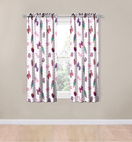 Jay Franco JoJo Siwa Sweet Life Pink White Curtain Set 4 Piece