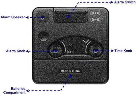 Peakeep Ultra Small Travel Alarm Clock with Snooze Light and Silent Movement Black