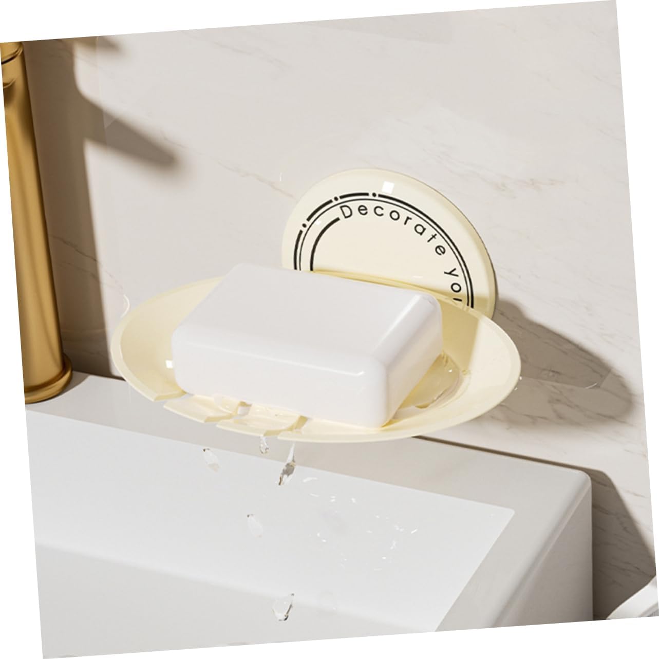 Wall-Mounted Soap Bar Holder with Drainage System